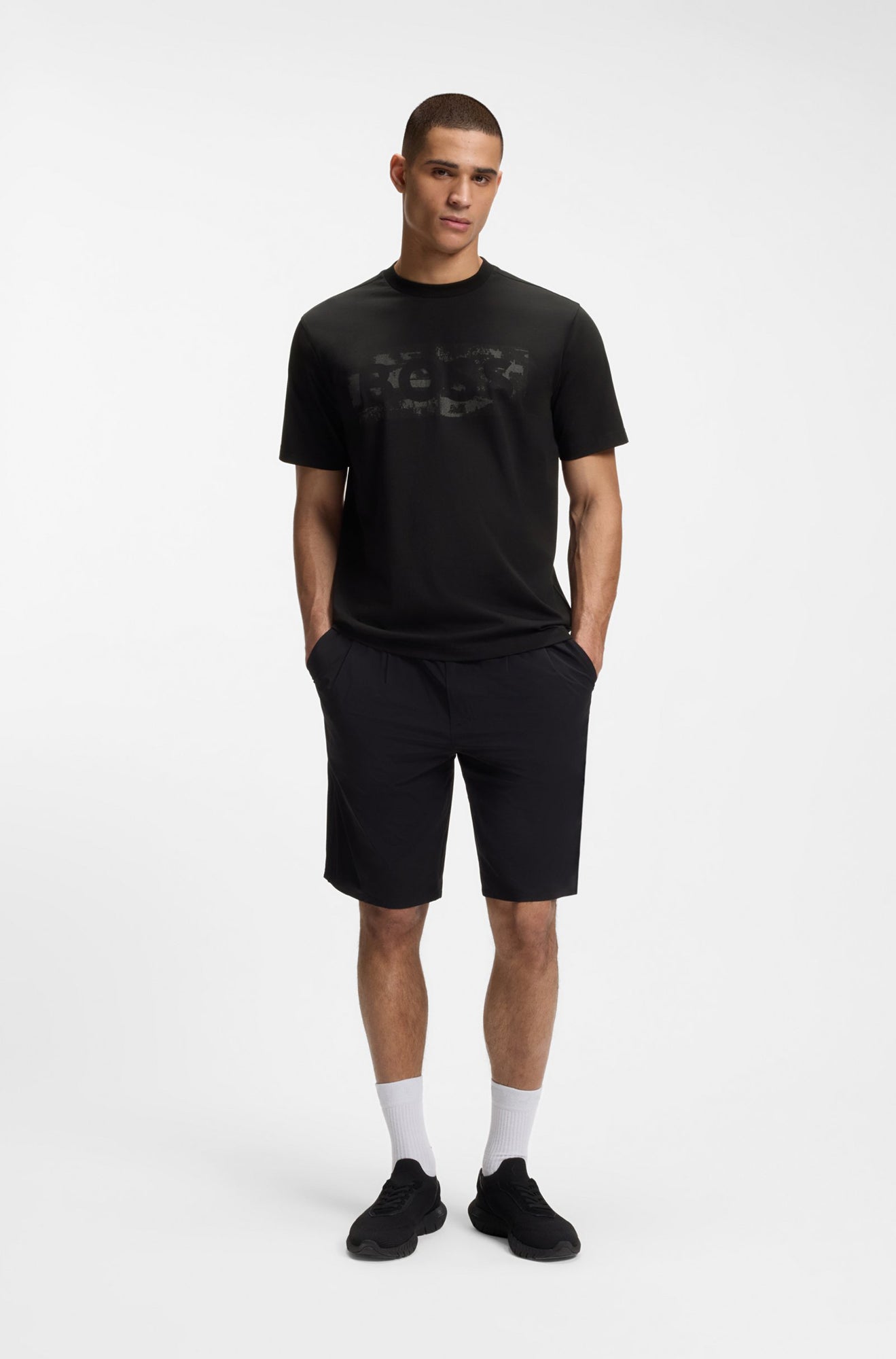 T-Shirt pour homme par HUGO BOSS | 50559363 Noir | Boutique Vvög, vêtements mode pour homme et femme