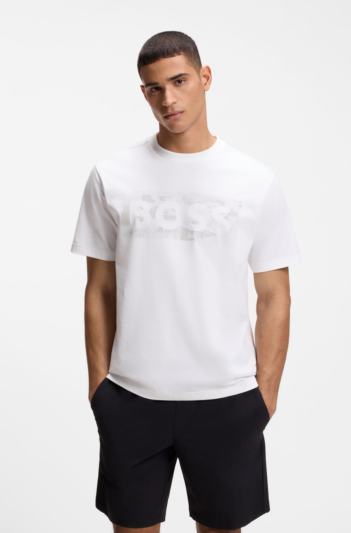 T-Shirt pour homme par HUGO BOSS | 50559363 Blanc | Boutique Vvög, vêtements mode pour homme et femme