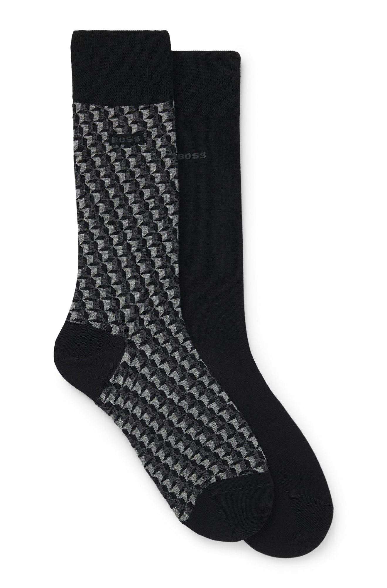 Deux paires de bas pour homme par HUGO BOSS | 50559422 Noir | Boutique Vvög, vêtements mode pour homme et femme