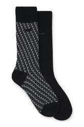 Deux paires de bas pour homme par HUGO BOSS | 50559422 Noir | Boutique Vvög, vêtements mode pour homme et femme