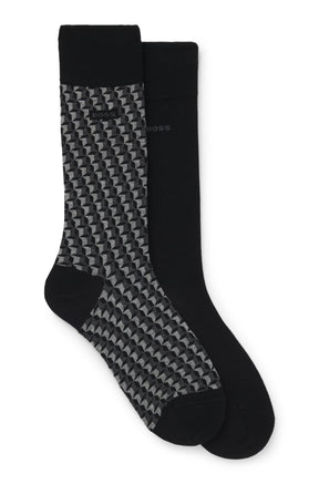 Deux paires de bas pour homme par HUGO BOSS | 50559422 Noir | Boutique Vvög, vêtements mode pour homme et femme