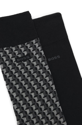 Deux paires de bas pour homme par HUGO BOSS | 50559422 Noir | Boutique Vvög, vêtements mode pour homme et femme