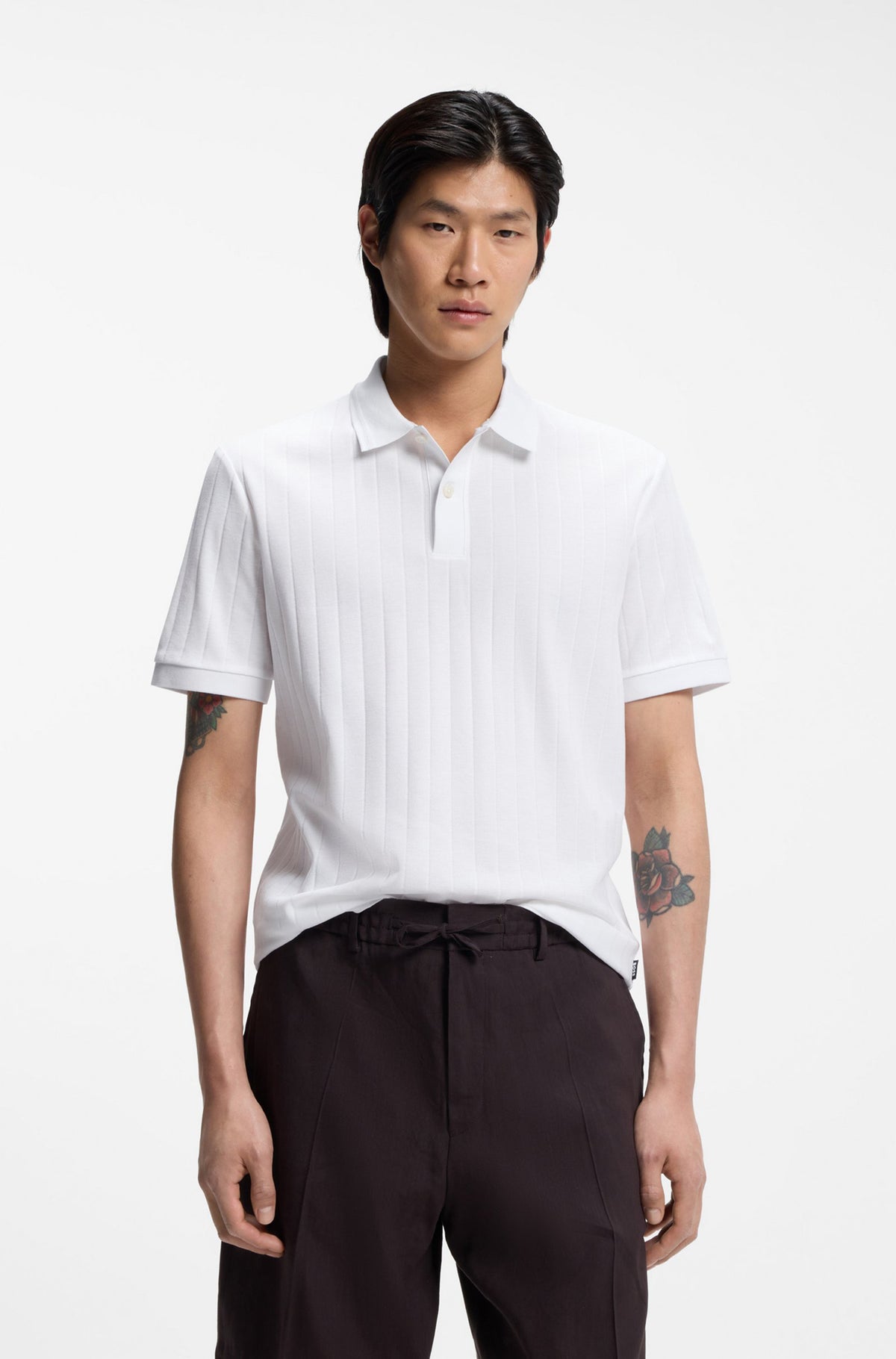 Polo sport pour homme par HUGO BOSS | 50559609 Blanc | Boutique Vvög, vêtements mode pour homme et femme