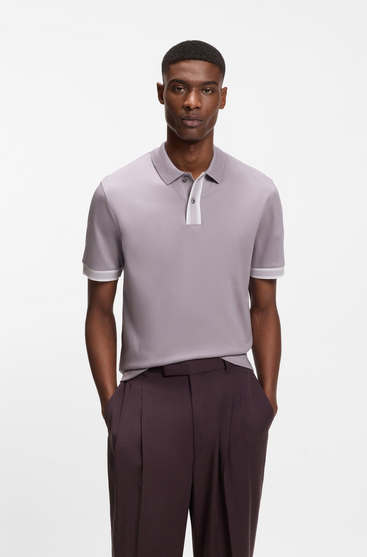 Polo sport pour homme par HUGO BOSS | 50559668 Violet Clair | Boutique Vvög, vêtements mode pour homme et femme