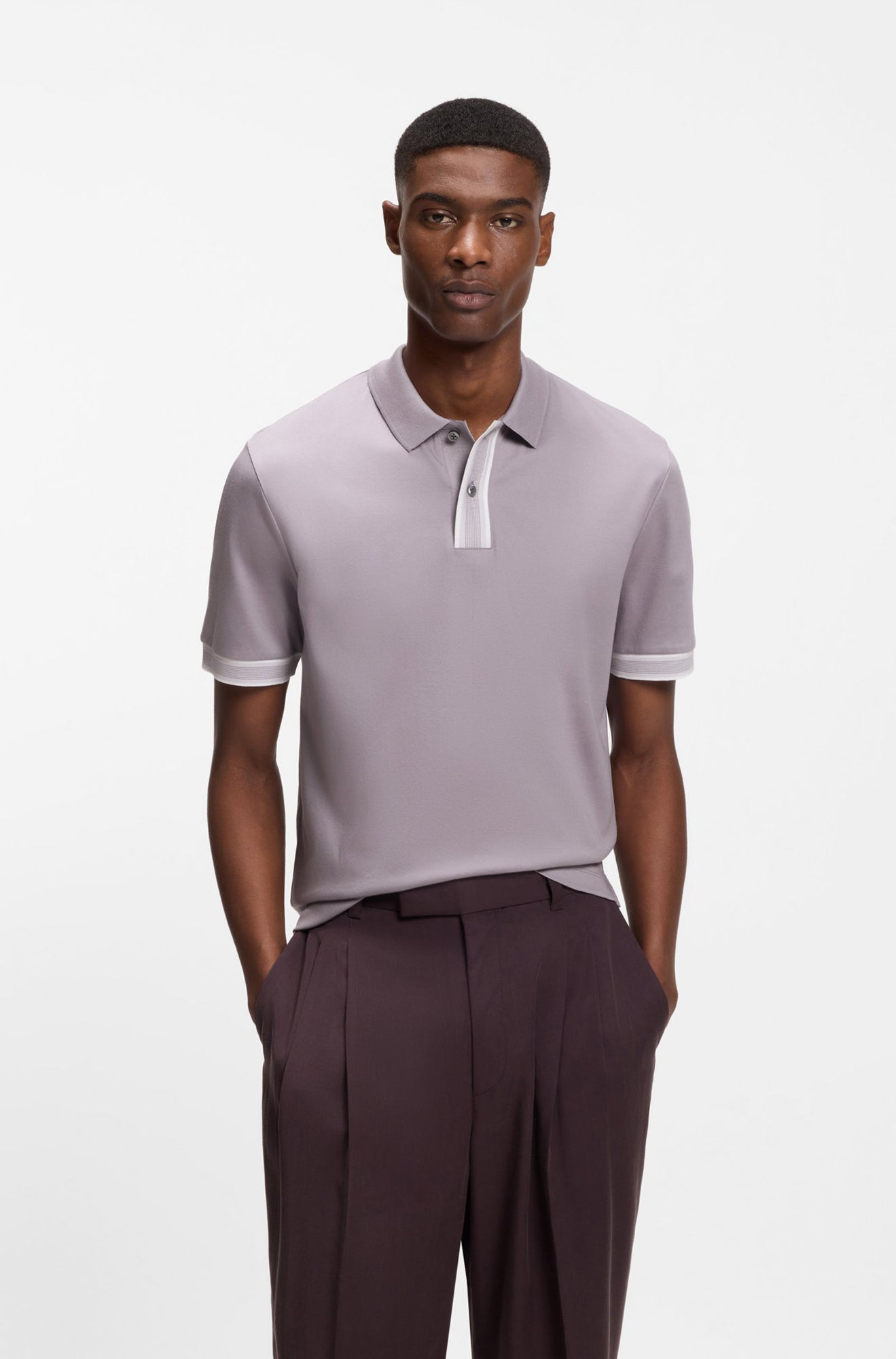 Polo sport pour homme par HUGO BOSS | 50559668 Violet Clair | Boutique Vvög, vêtements mode pour homme et femme
