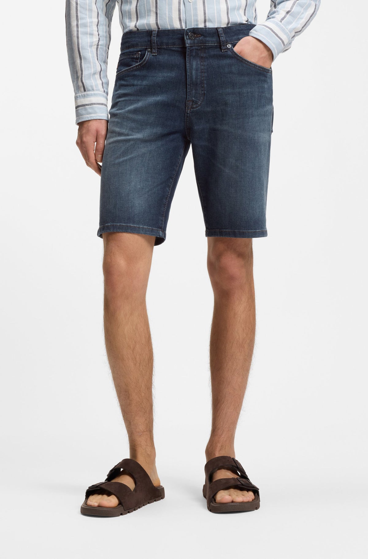 Bermuda pour homme par HUGO BOSS | 50559917 Bleu Moyen | Boutique Vvög, vêtements mode pour homme et femme