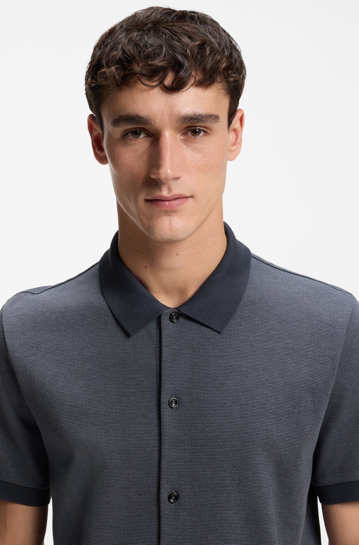 Polo boutonné pour homme par HUGO BOSS | 50560014 Bleu Foncé | Boutique Vvög, vêtements mode pour homme et femme