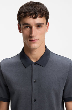 Polo boutonné pour homme par HUGO BOSS | 50560014 Bleu Foncé | Boutique Vvög, vêtements mode pour homme et femme
