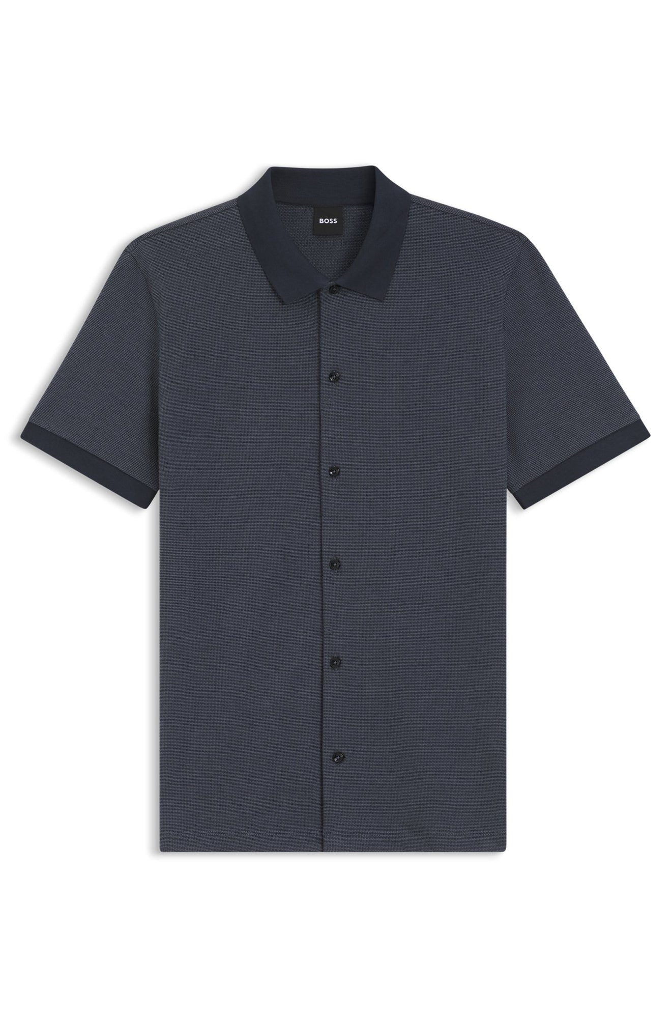 Polo boutonné pour homme par HUGO BOSS | 50560014 Bleu Foncé | Boutique Vvög, vêtements mode pour homme et femme