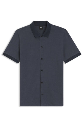 Polo boutonné pour homme par HUGO BOSS | 50560014 Bleu Foncé | Boutique Vvög, vêtements mode pour homme et femme