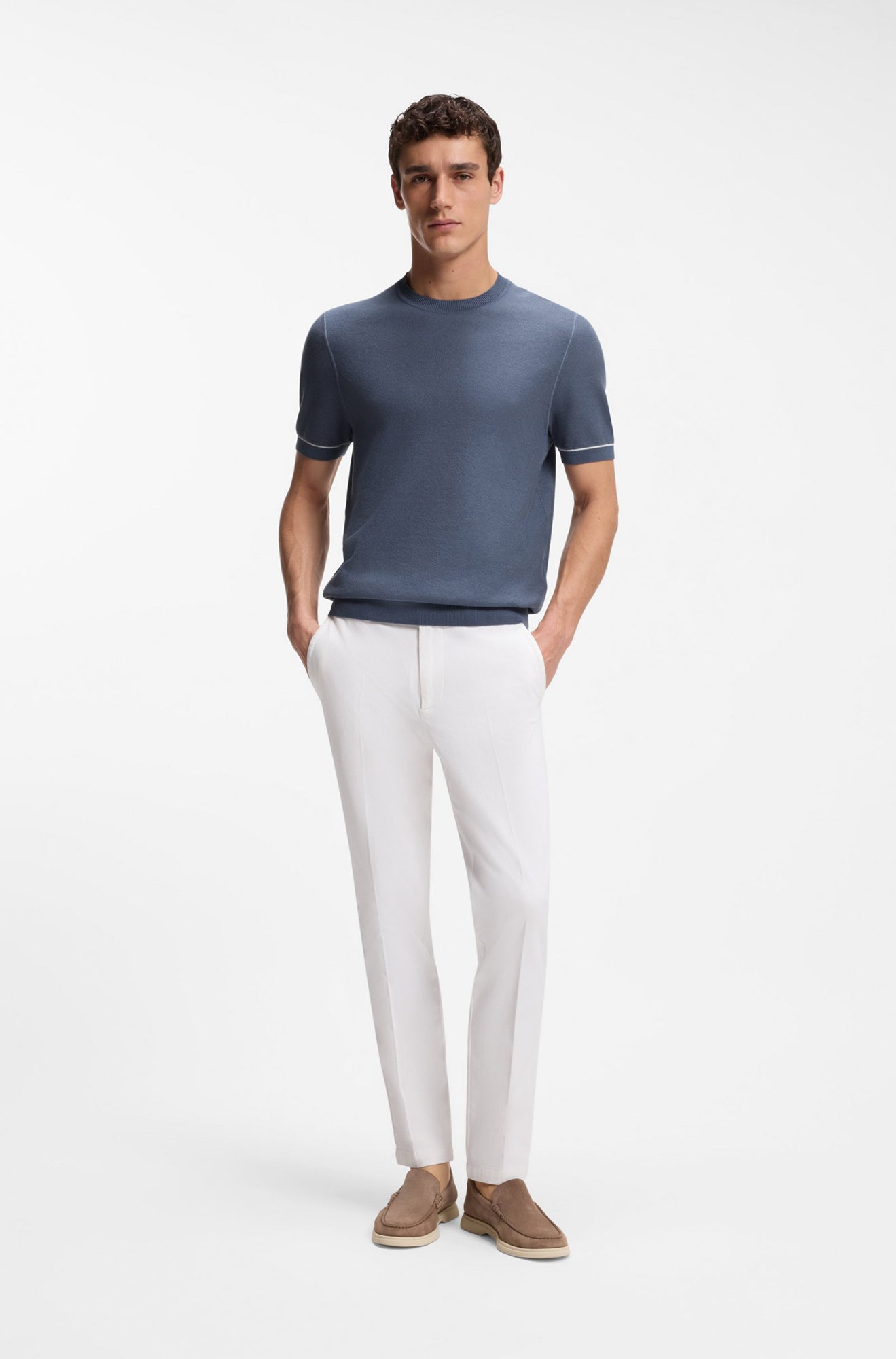 T-Shirt pour homme par HUGO BOSS | 50560482 Bleu Ouvert | Boutique Vvög, vêtements mode pour homme et femme
