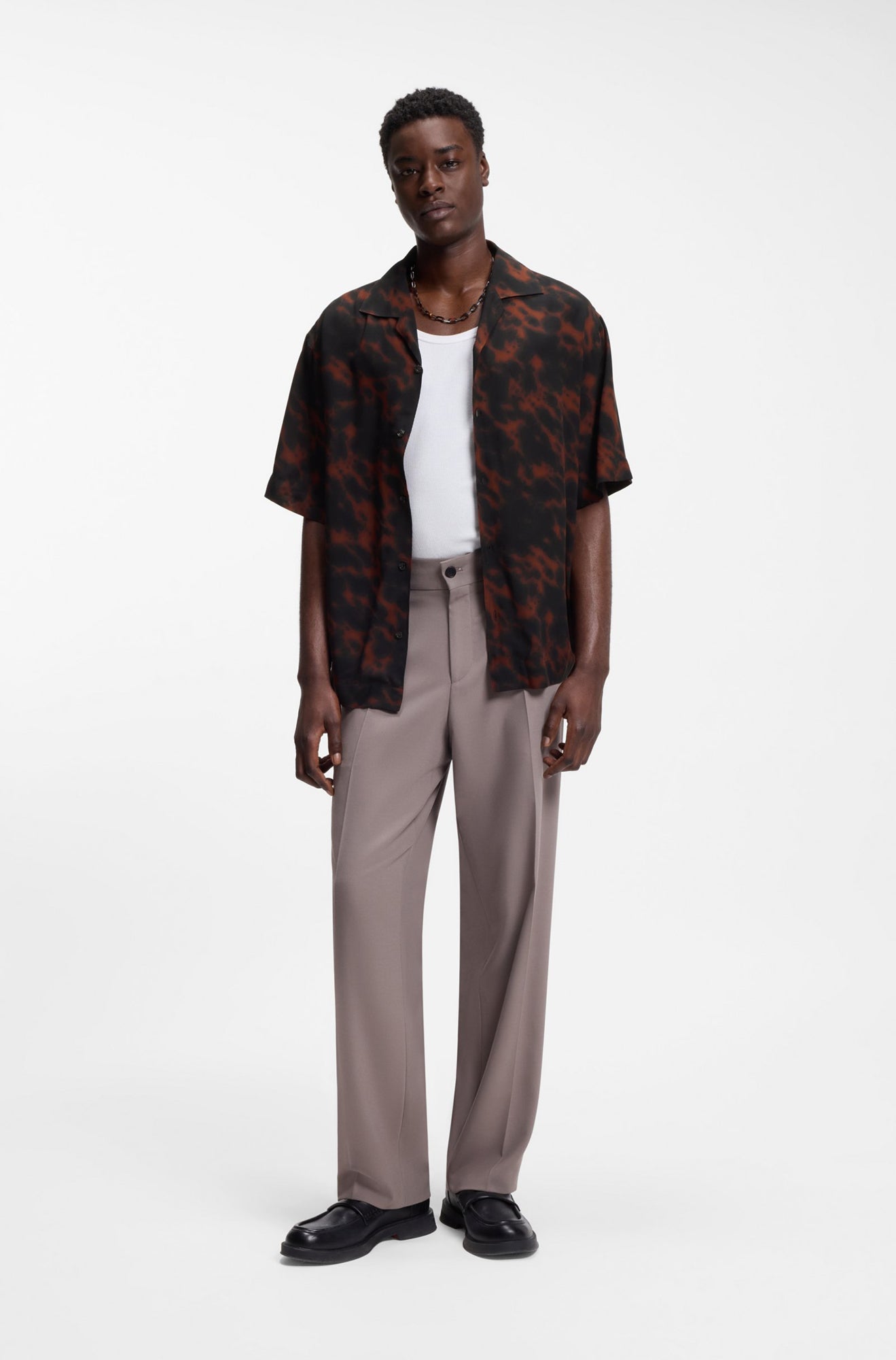 Chemise col ouvert pour homme par HUGO BOSS | 50560596 Mélange Ouvert | Boutique Vvög, vêtements mode pour homme et femme