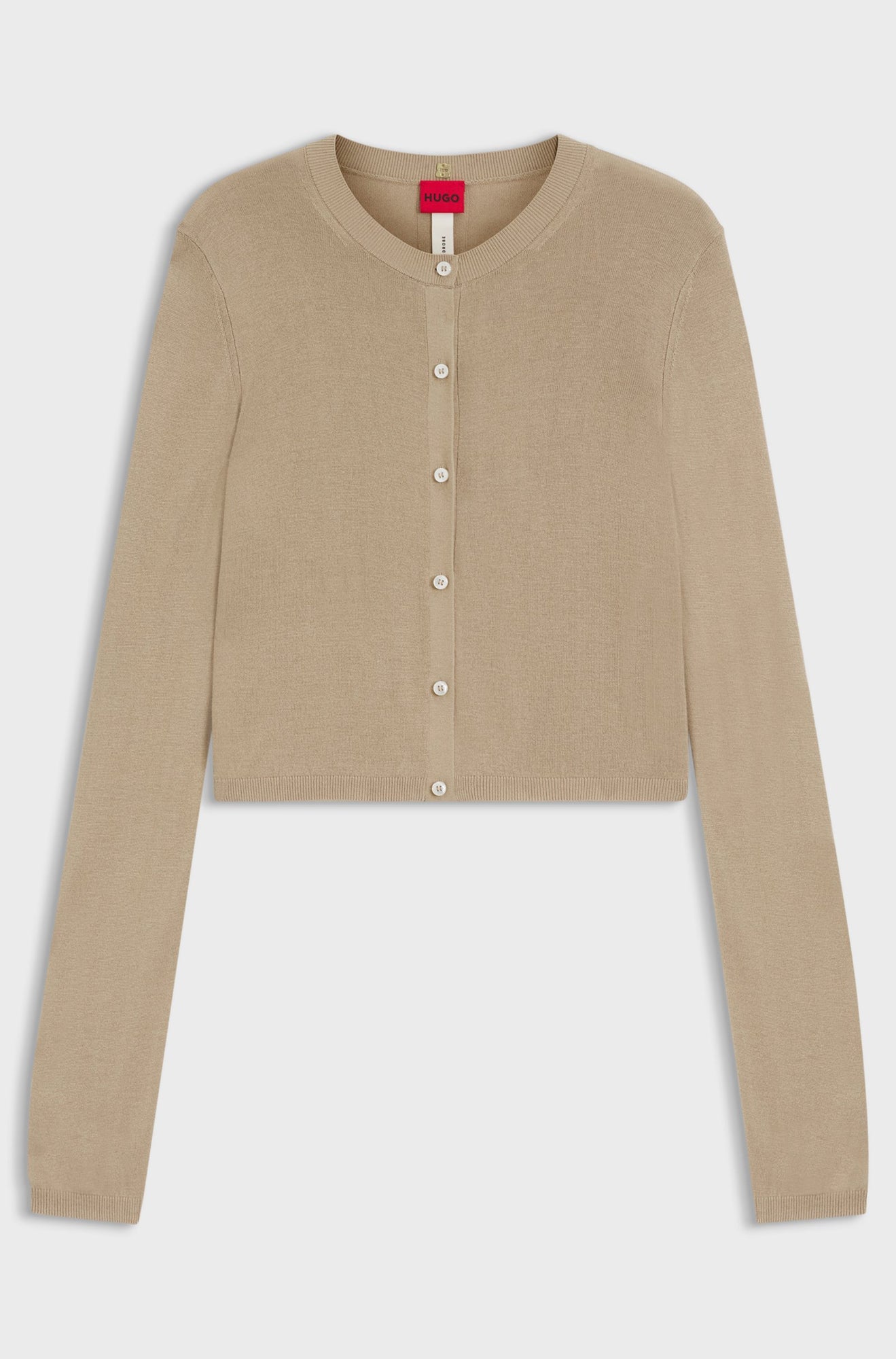 Chandail boutonné pour femme par HUGO BOSS | 50561176 Brun pastel clair | Boutique Vvög, vêtements mode pour homme et femme