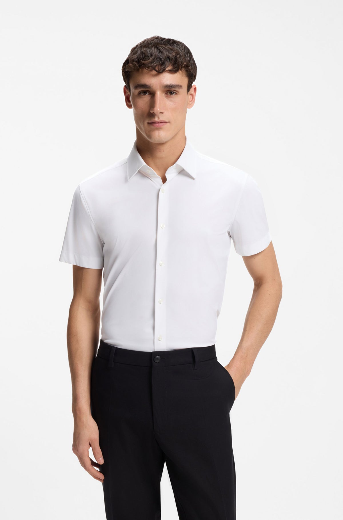 Chemise habillée pour homme par HUGO BOSS | 50561627 Blanc | Boutique Vvög, vêtements mode pour homme et femme