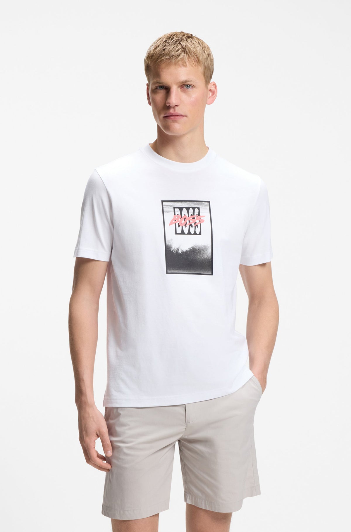 T-Shirt pour homme par HUGO BOSS | 50561846 Blanc | Boutique Vvög, vêtements mode pour homme et femme