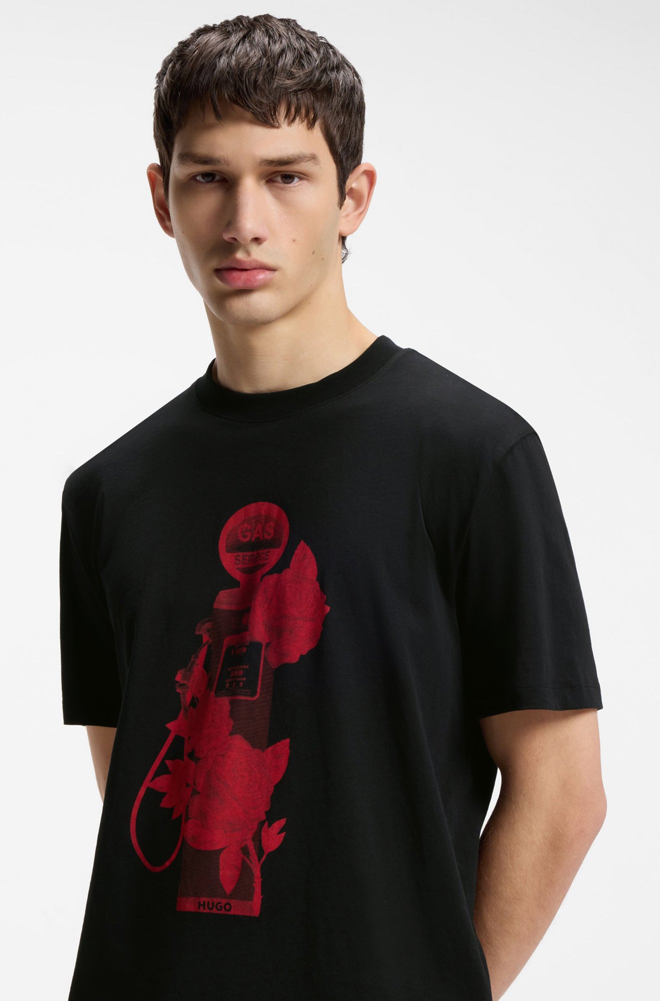 T-Shirt pour homme par HUGO BOSS | 50564024 Noir | Boutique Vvög, vêtements mode pour homme et femme