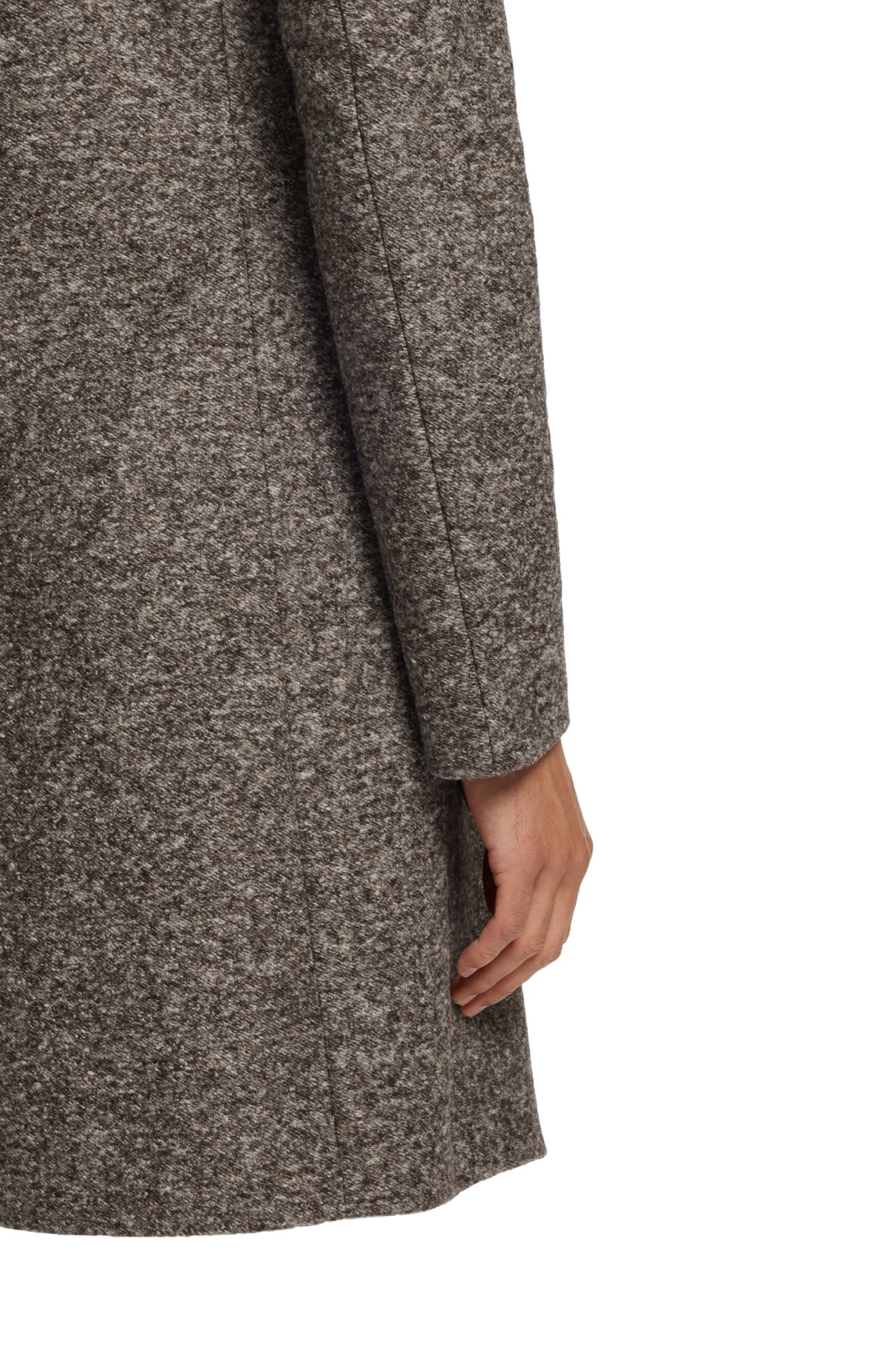Manteau d'hiver gris-brun, detail pour homme par HUGO BOSS