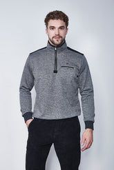 Chandail avec zip au collet pour homme par Fellows | 52 2672 120 | Boutique Vvög, vêtements mode pour homme et femme