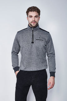 Chandail avec zip au collet pour homme par Fellows | 52 2672 120 | Boutique Vvög, vêtements mode pour homme et femme