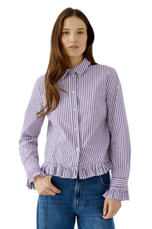 Blouse manches longues blanc, vue de face sur mannequin pour femme par Oui