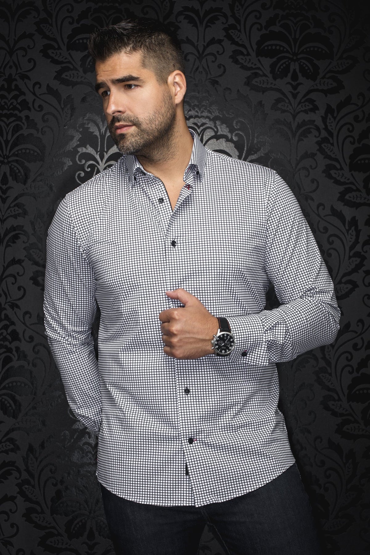 Chemise manches longues en Knit pour homme par Au Noir | ALEXANDER WPC Noir | Boutique Vvög, inventaire complet de la marque Au Noir