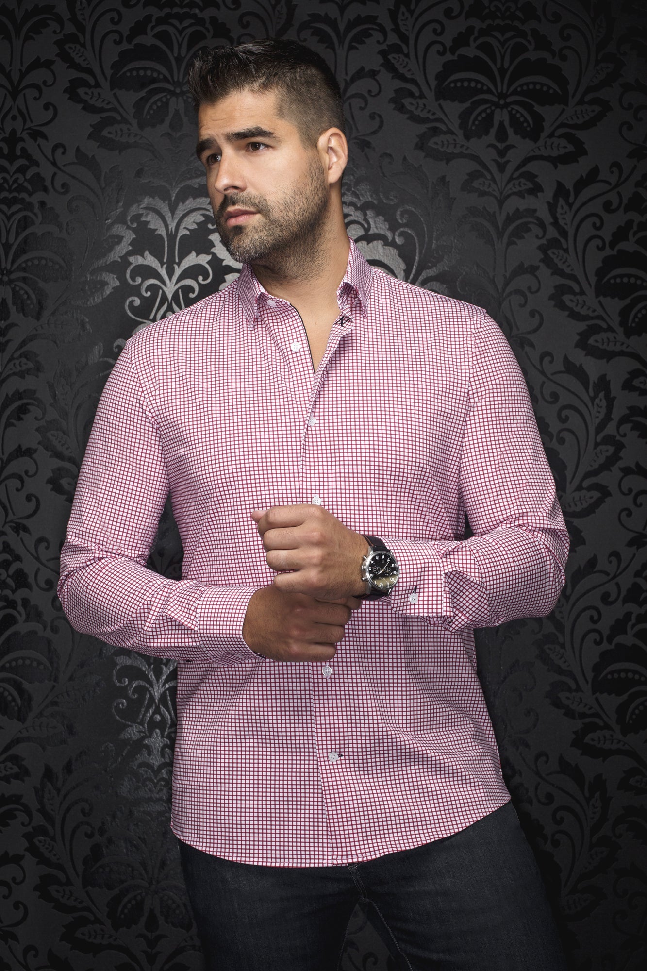 Chemise manches longues en Knit pour homme par Au Noir | ALEXANDER WPC Rouge | Boutique Vvög, inventaire complet de la marque Au Noir