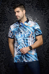 Polo for men by Au Noir | AMAZONIA Turquoise | Boutique Vvög, complete inventory of the Au Noir brand