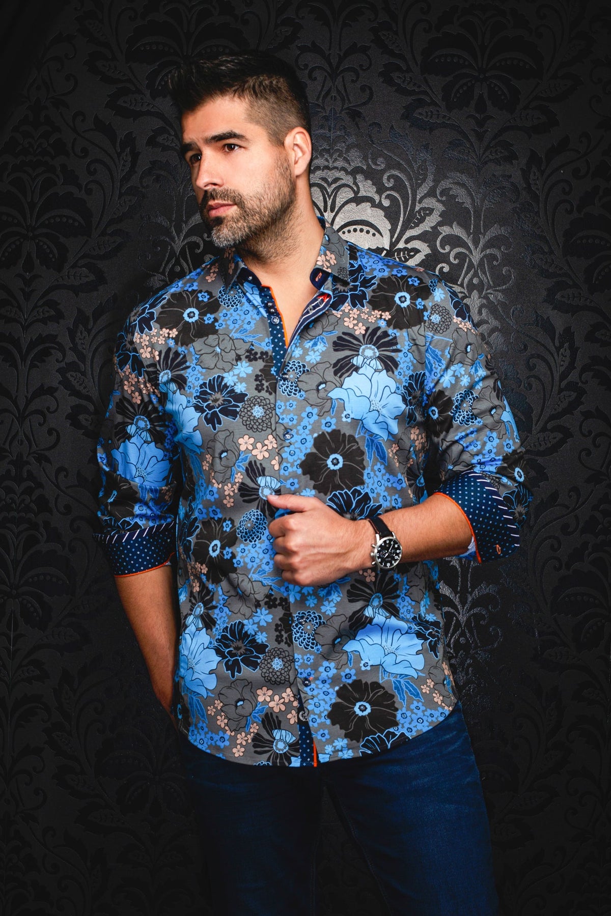 Chemise manches longues en Knit pour homme par Au Noir | AMBROSIA Olive | Boutique Vvög, inventaire complet de la marque Au Noir