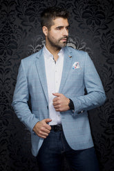 Blazer for men by Au Noir | ANDERSON Light Blue | Boutique Vvög, complete inventory of the Au Noir brand