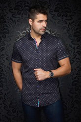 Chemise manches courtes en Knit pour homme par Au Noir | APOLLO(SS) Noir | Boutique Vvög, inventaire complet de la marque Au Noir