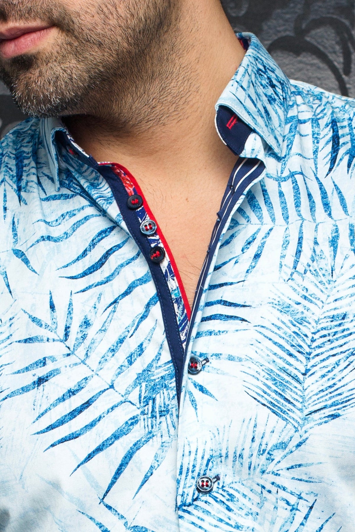 Chemise manches longues pour homme par Au Noir | ARECA Bleu Clair | Boutique Vvög, inventaire complet de la marque Au Noir