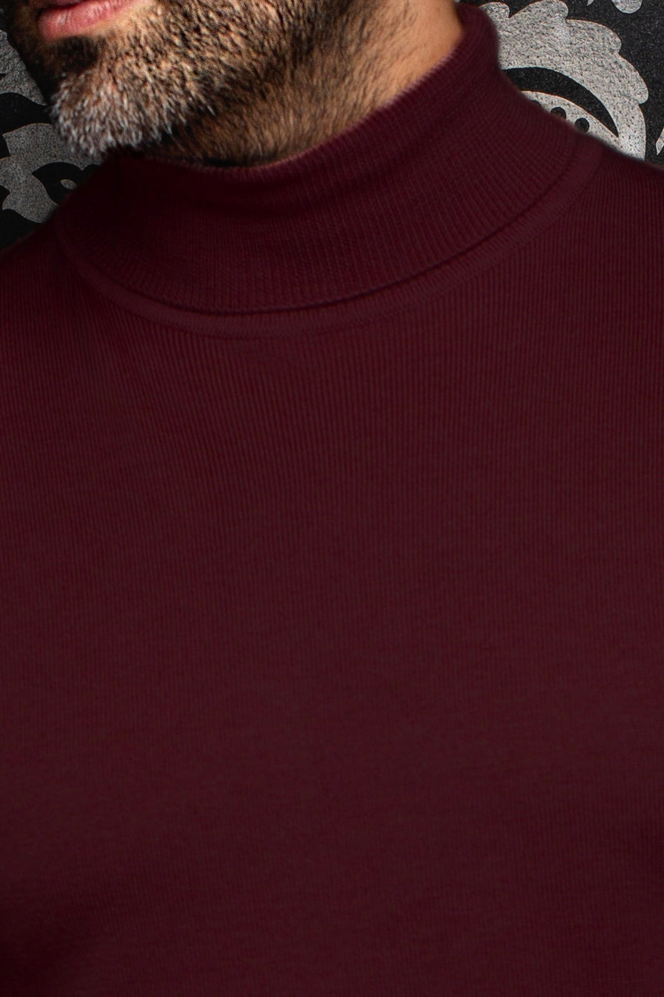 Chandail col roulé en laine mérino pour homme par Au Noir | ARKANES Cabernet | Boutique Vvög, inventaire complet de la marque Au Noir