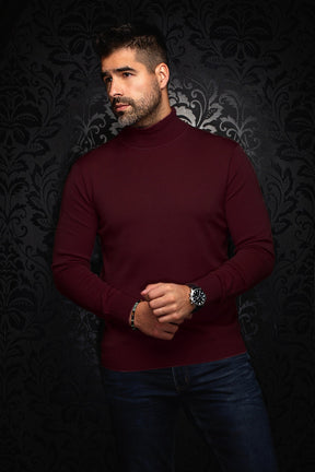 Chandail col roulé en laine mérino pour homme par Au Noir | ARKANES Cabernet | Boutique Vvög, inventaire complet de la marque Au Noir