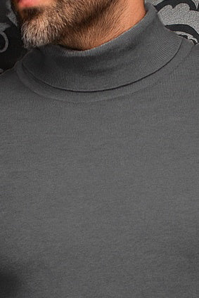 Chandail col roulé en laine mérino pour homme par Au Noir | ARKANES Gris Foncé | Boutique Vvög, inventaire complet de la marque Au Noir