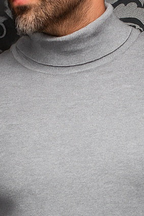 Chandail col roulé en laine mérino pour homme par Au Noir | ARKANES Clair Gris | Boutique Vvög, inventaire complet de la marque Au Noir