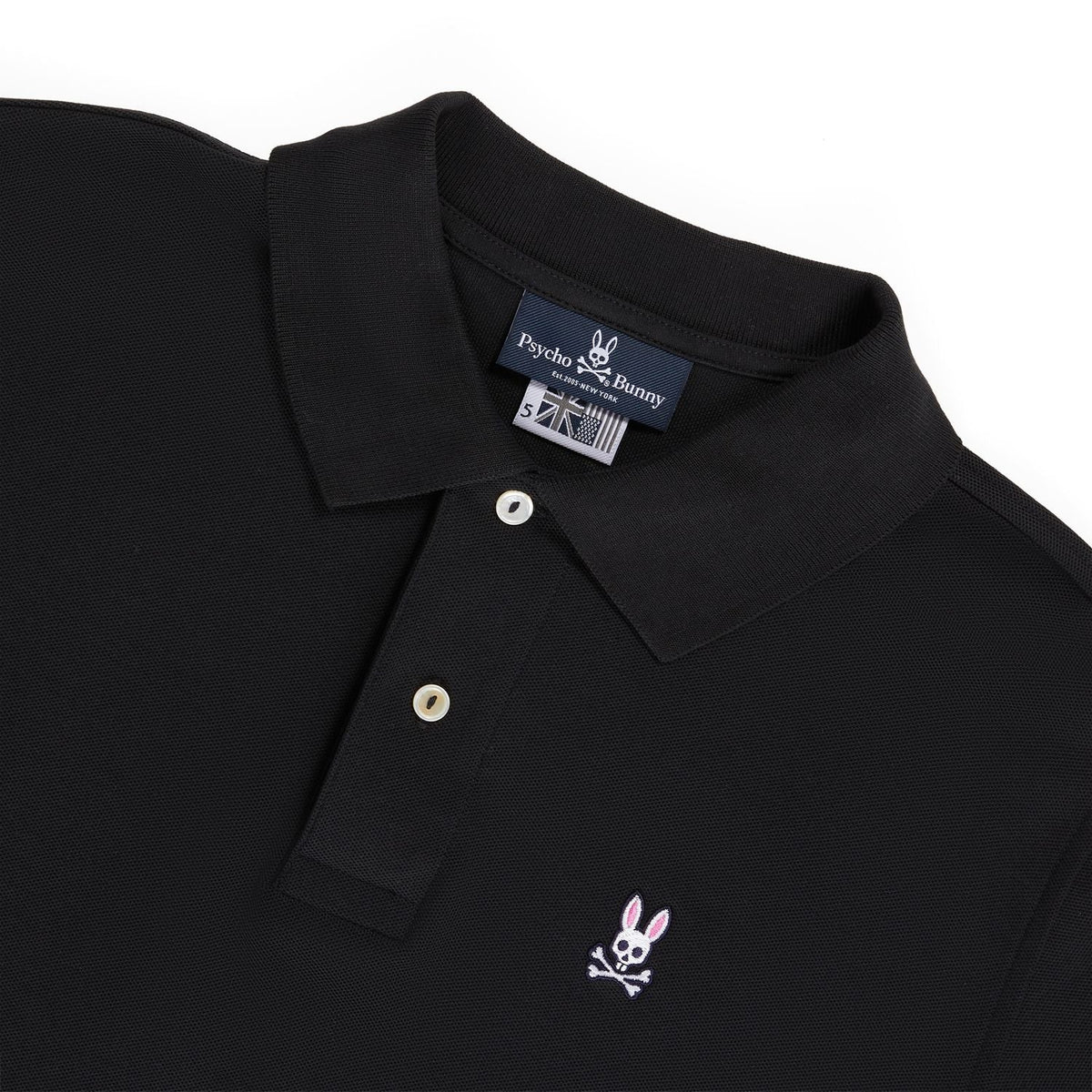 Polo pour homme par Psycho Bunny | Classic B6K001ARPC Noir | Boutique Vvög, vêtements mode pour homme et femme