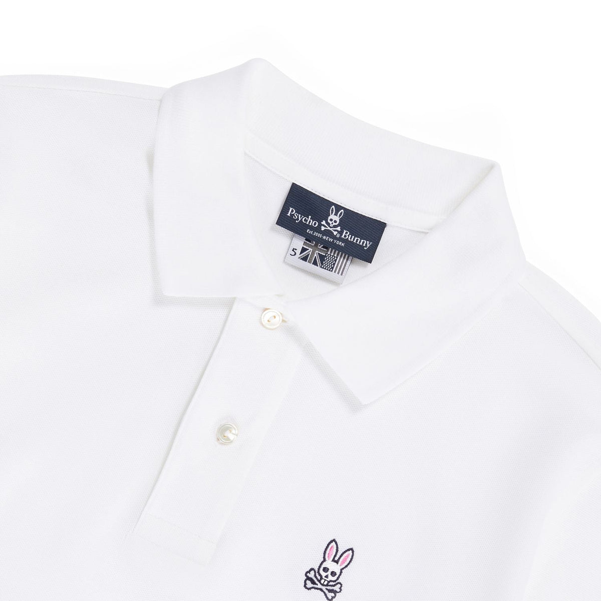 Polo pour homme par Psycho Bunny | Classic B6K001ARPC Blanc | Boutique Vvög, vêtements mode pour homme et femme