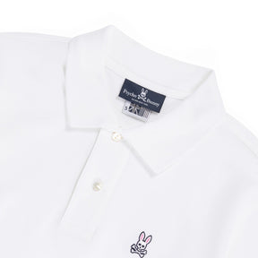 Polo pour homme par Psycho Bunny | Classic B6K001ARPC Blanc | Boutique Vvög, vêtements mode pour homme et femme