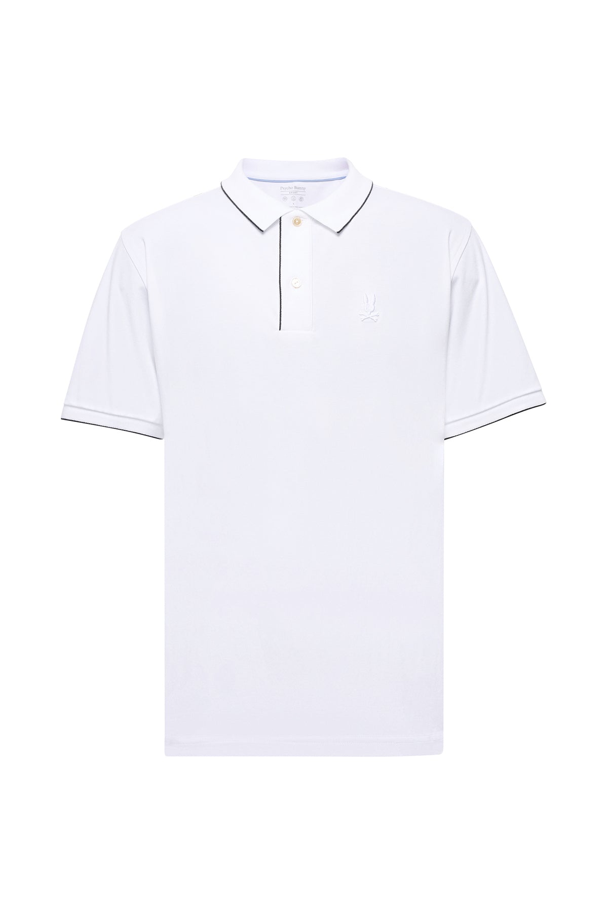 Polo piqué Performance pour homme par Psycho Bunny | B6K486F200 Blanc | Boutique Vvög, vêtements mode pour homme et femme