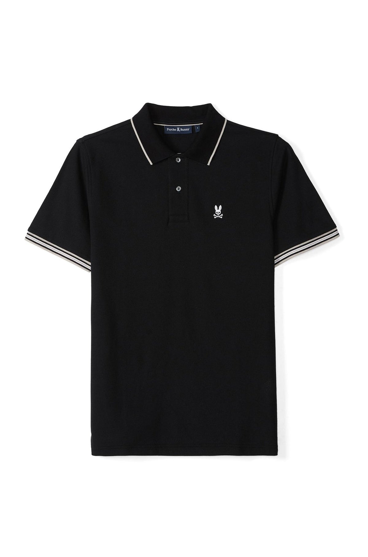 Polo pour homme par Psycho Bunny | Cambridge B6K500D200 Noir | Boutique Vvög, vêtements mode pour homme et femme