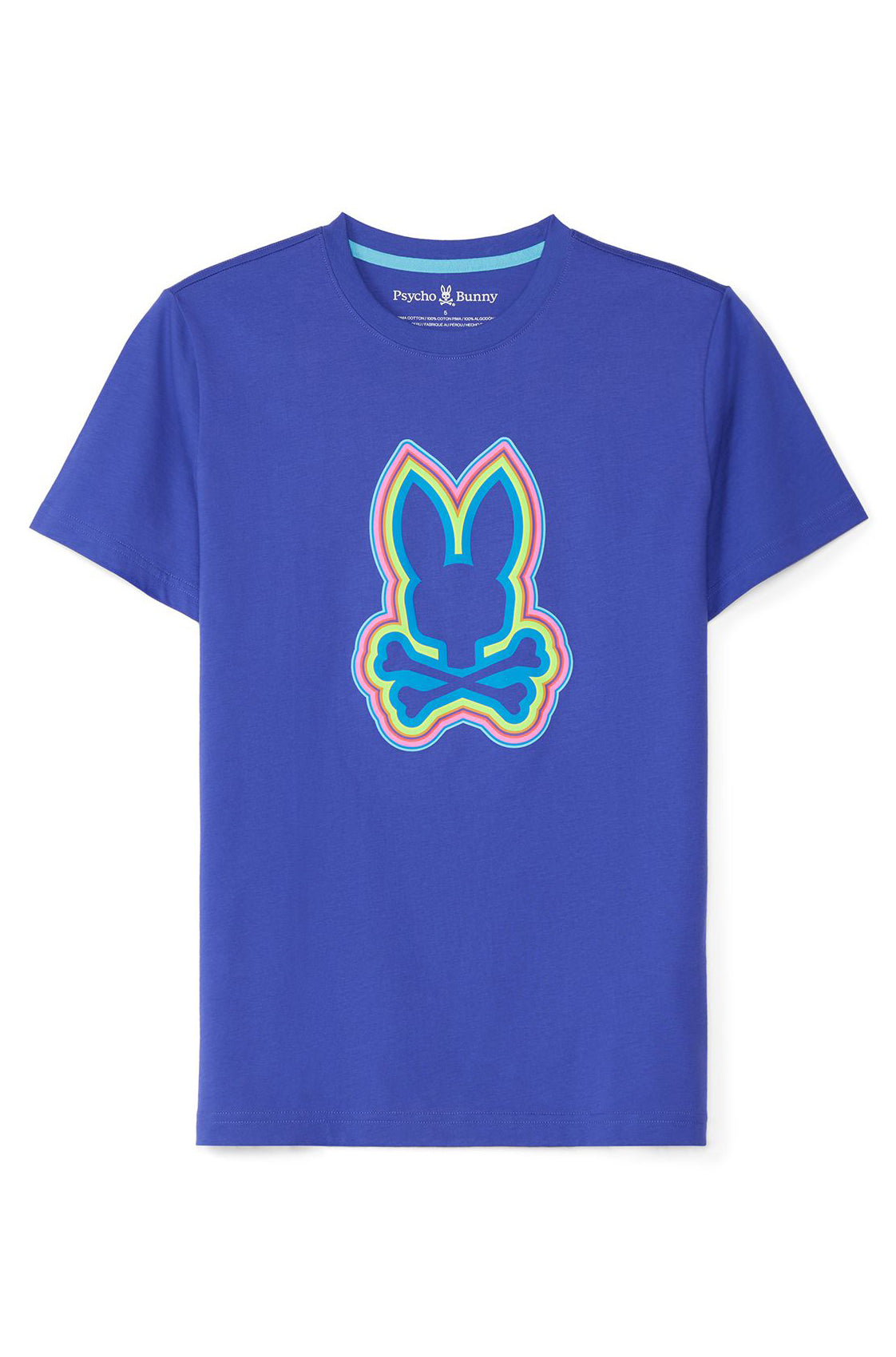 T-Shirt pour homme par Psycho Bunny | Maybrook B6U130B2TS Bleu Royal | Boutique Vvög, vêtements mode pour homme et femme