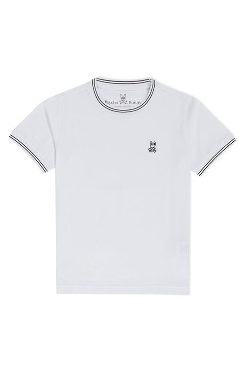 T-Shirt pour homme par Psycho Bunny | Logan B6U137S1PC Blanc | Boutique Vvög, vêtements mode pour homme et femme