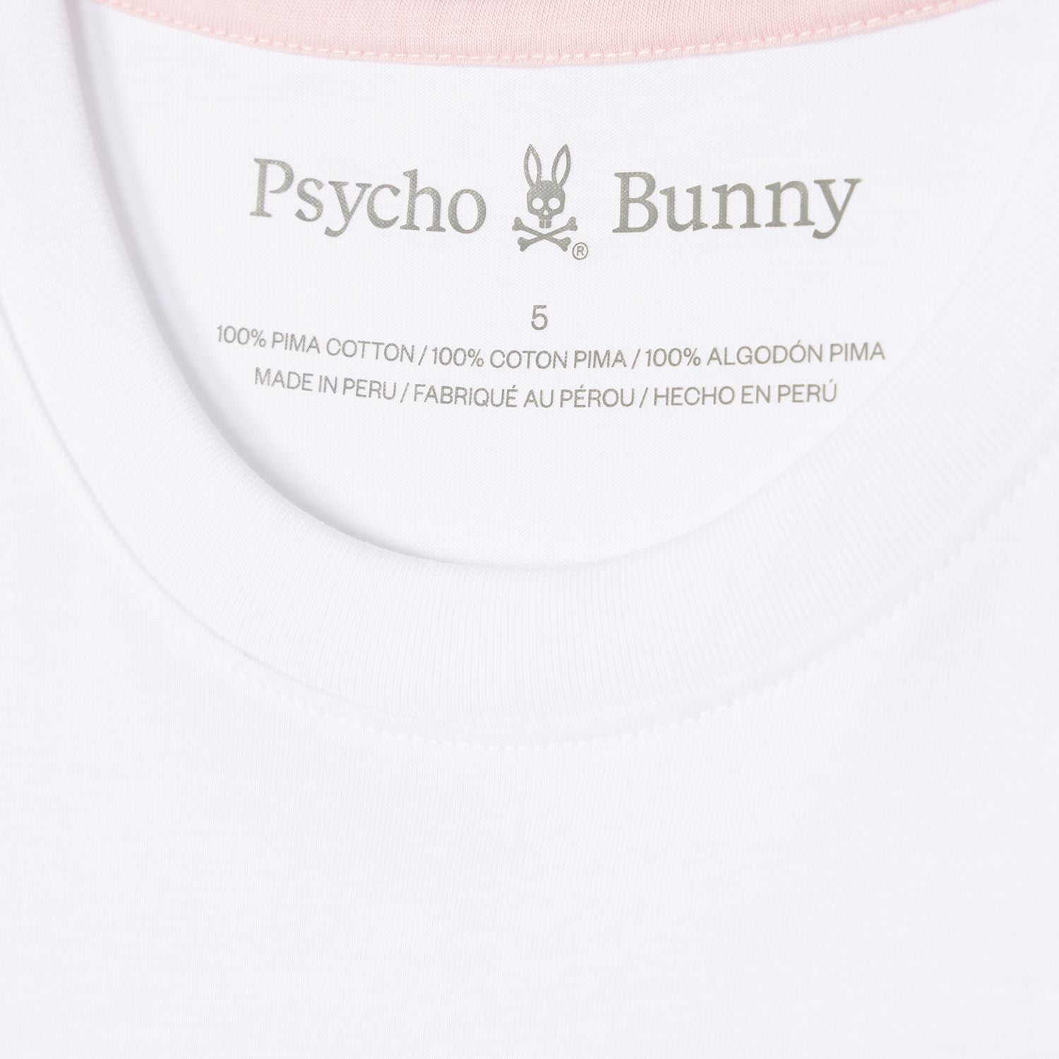 T-Shirt pour homme par Psycho Bunny | Leonard B6U609C200 Blanc | Boutique Vvög, vêtements mode pour homme et femme