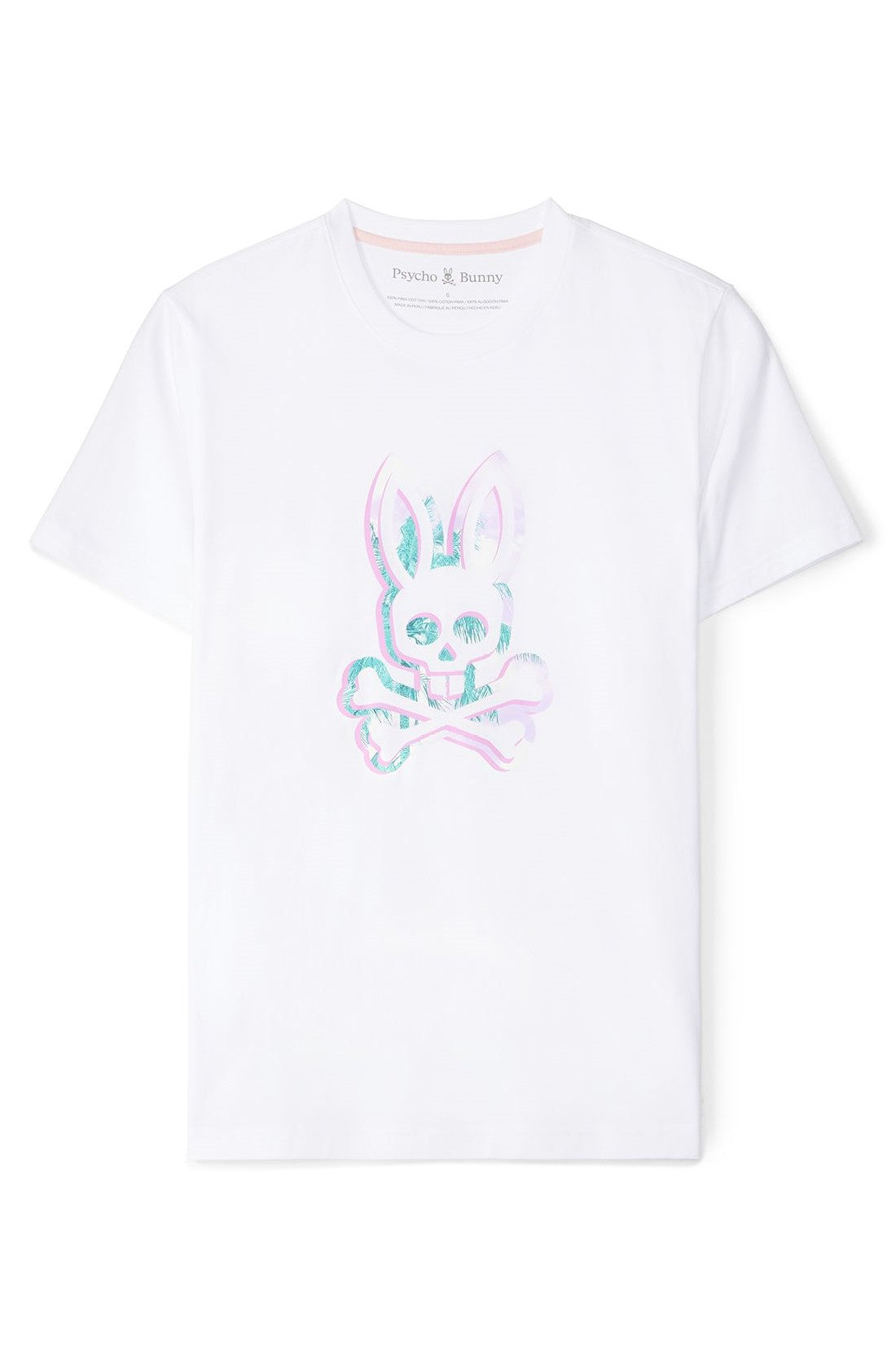 T-Shirt pour homme par Psycho Bunny | Leonard B6U609C200 Blanc | Boutique Vvög, vêtements mode pour homme et femme