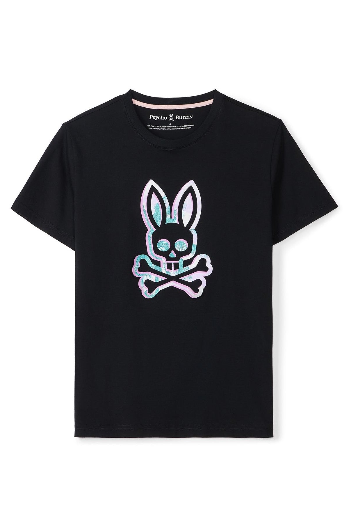 T-Shirt pour homme par Psycho Bunny | Leonard B6U609C200 Noir | Boutique Vvög, vêtements mode pour homme et femme