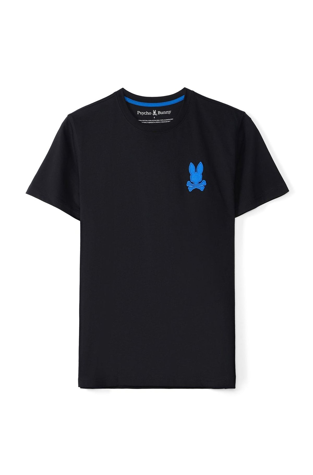 T-Shirt pour homme par Psycho Bunny | Walter B6U735D200 Noir | Boutique Vvög, vêtements mode pour homme et femme