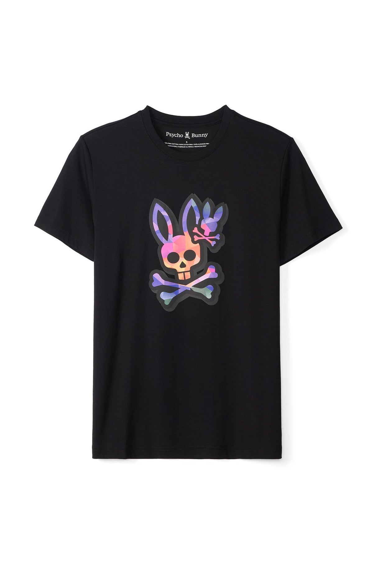 T-Shirt pour homme par Psycho Bunny | Randolph B6U814D200 Noir | Boutique Vvög, vêtements mode pour homme et femme