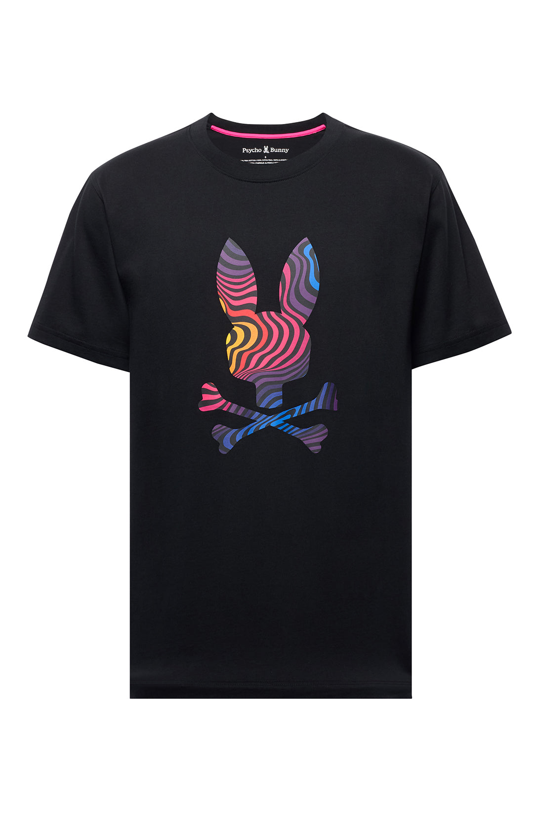 T-Shirt pour homme par Psycho Bunny | Pacific/B6U912D200 Noir | Boutique Vvög, vêtements mode pour homme et femme