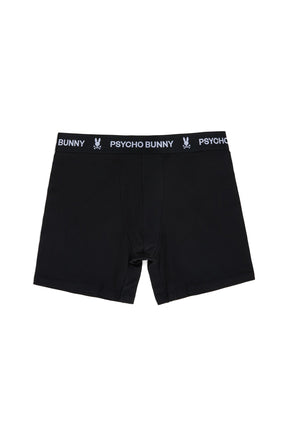 Boite de 2 boxers pour homme par Psycho Bunny | Solid B6V601Z1CM Noir | Boutique Vvög, vêtements mode pour homme et femme