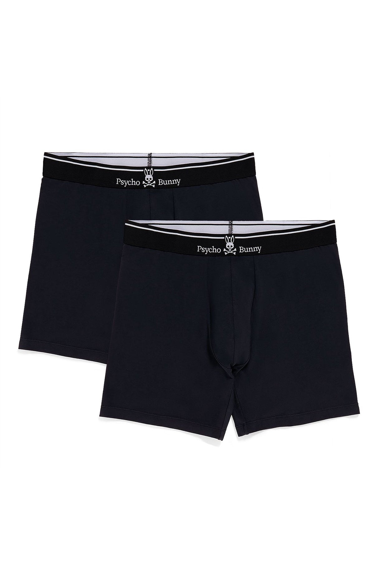 Boite de 2 boxers pour homme par Psycho Bunny | Solid B6V906ARCM Noir | Boutique Vvög, vêtements mode pour homme et femme